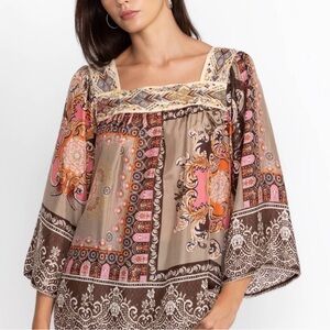 NWT - Johnny Was silk/embroidered Flora